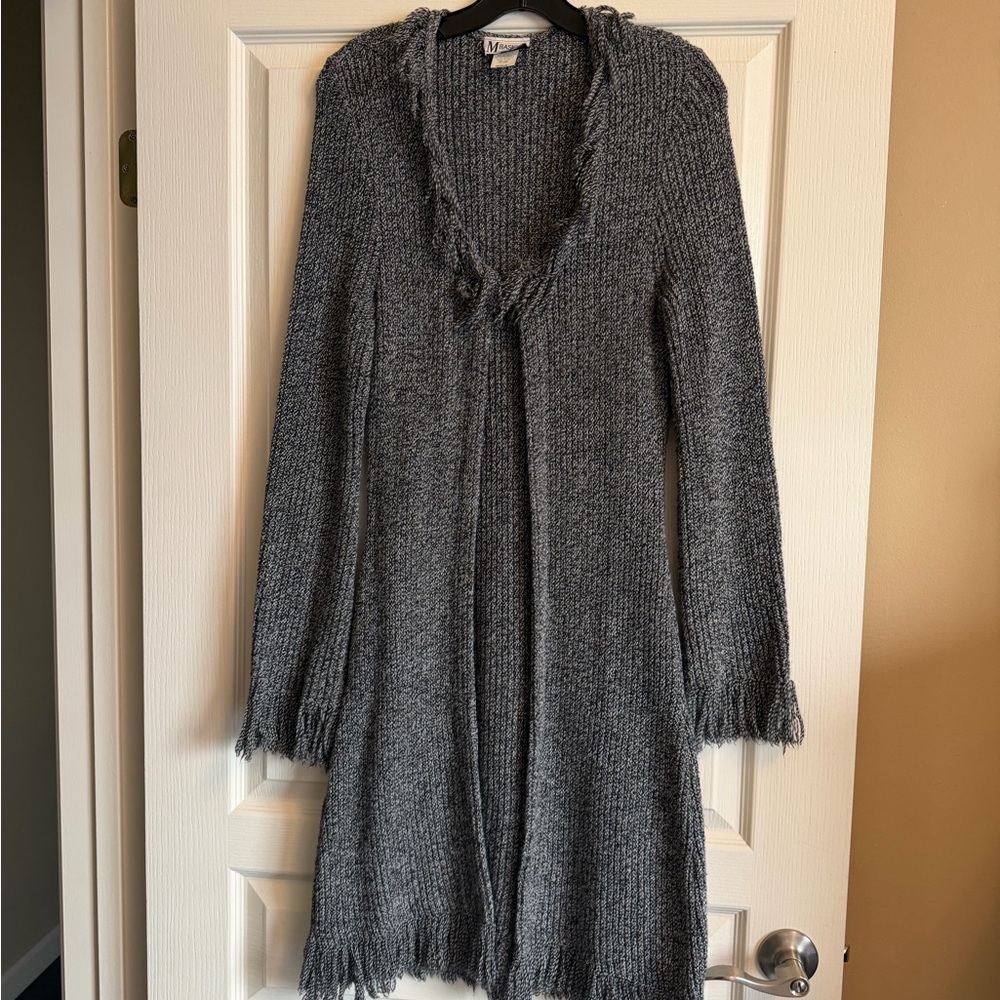 M Basics Women's black/white  Knit Cardigan